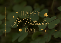 St. Patrick's Day Elegant Postcard Design