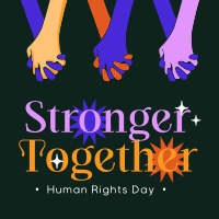 Stronger Together this Human Rights Day Instagram Post Design