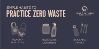 Simple Habits to Zero Waste Twitter Post