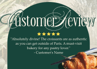 Pastry Customer Review Postcard