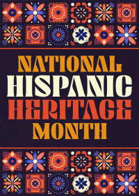 Hispanic Heritage Month Tiles Poster Design