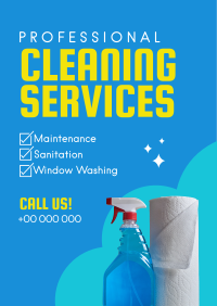 Professional Cleaning Services Poster