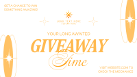 Minimalist Giveaway Time Facebook Event Cover Design