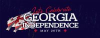 Let's Celebrate Georgia Independence Facebook Cover Design