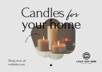 Aromatic Candles Postcard Design