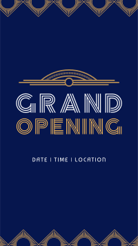 Art Deco Grand Opening Instagram Story