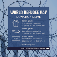 World Refugee Day Donation Drive Linkedin Post