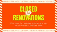 Minimalist Closed for Renovations Facebook Event Cover