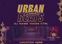 Urban Beats DJ Postcard Design