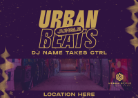 Urban Beats DJ Postcard Image Preview