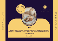 Pastries Customer Review Postcard