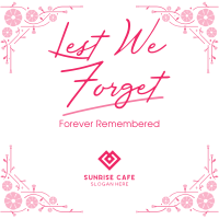 Forever Remembered Instagram Post Image Preview