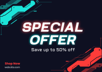 Mechanical Special Offer Postcard Design