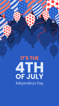 Fourth of July Balloons Facebook Story