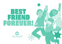 Embracing Friendship Day Postcard Design