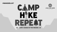 Minimalist Camping Quote Facebook Event Cover