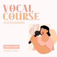Vocal Course Instagram Post Design