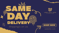 Same Day Delivery Facebook Event Cover Design