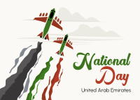 UAE National Day Airshow Postcard Design