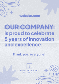 Quirky Company Anniversary Flyer