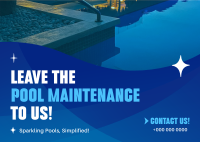 Pool Maintenance Service Postcard Image Preview