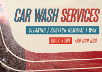 Auto Clean Car Wash Postcard