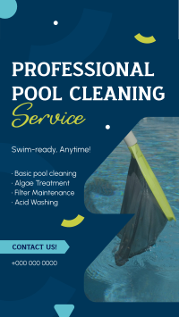 Professional Pool Cleaning Service Facebook Story