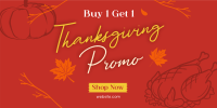 Thanksgiving Buy 1 Get 1 Twitter Post