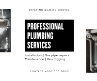 Minimalist Plumbing Service Facebook Post