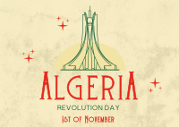 Algeria Revolution Day Minimal Postcard