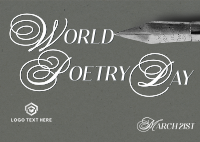 World Poetry Day Pen Postcard