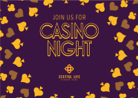 Casino Night Postcard Design