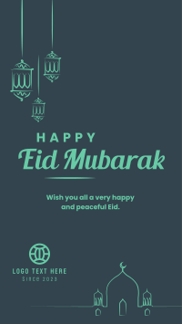 Eid Mubarak Lanterns Instagram Story