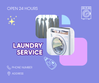 24 Hours Laundry Service Facebook Post Image Preview