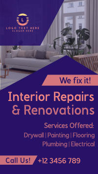 Home Interior Repair Maintenance Instagram Story