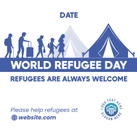 Refugee Day Facts Linkedin Post Design