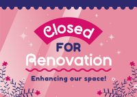 Cute Business Closed Postcard Design