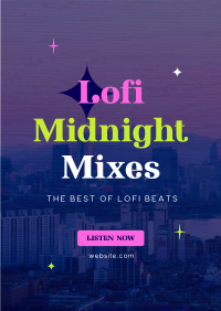 Lofi Midnight Music Flyer