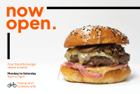 Burger Shack Opening Pinterest Cover Design