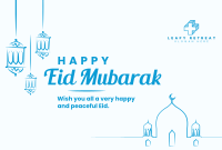 Eid Mubarak Lanterns Pinterest Cover Image Preview