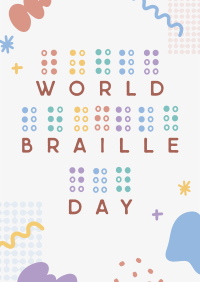 Braille Day Doodle Poster