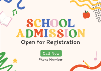 Fun Kids School Admission Postcard