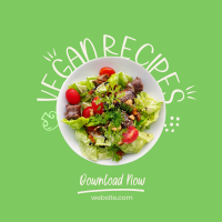 Vegan Salad Recipes Instagram Post Design