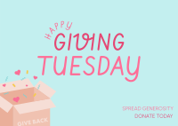 Cute Giving Tuesday Postcard