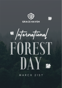Minimalist Forest Day Poster