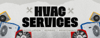 Retro HVAC Service Facebook Cover Image Preview