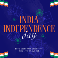 India Independence Symbols Instagram Post