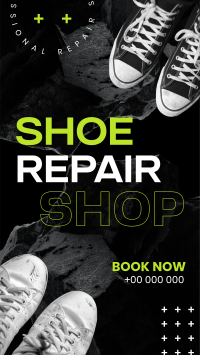 Brutalist Shoe Repair Instagram Reel Design