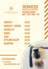 Barber Shop Pricelist Poster