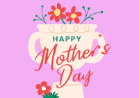 Mother's Day Trophy Greeting Postcard Design